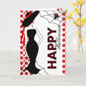 Zwarte weduwe kaart (Gele Bloem)