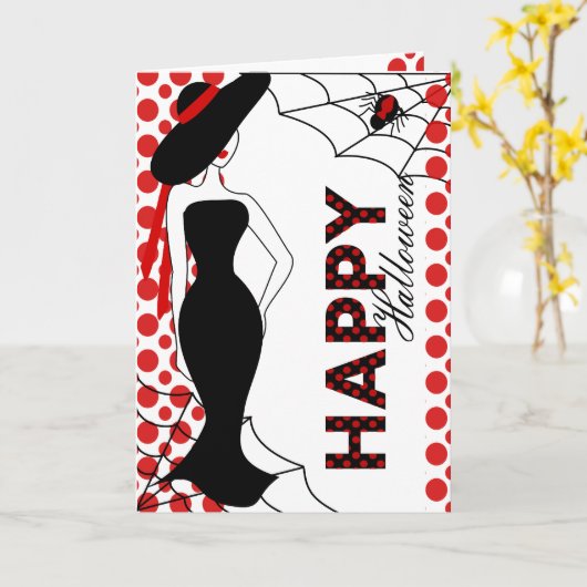 Zwarte weduwe kaart (Gele Bloem)