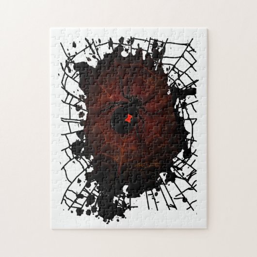 Zwarte weduwe legpuzzel (Verticaal)