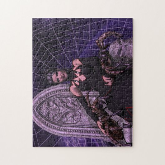 Zwarte weduwe legpuzzel (Verticaal)