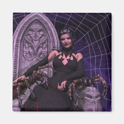 Zwarte weduwe magneet (Voorkant)