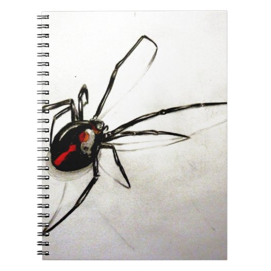 Zwarte weduwe notitieboek (Voorkant)