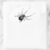 Zwarte weduwe ovale sticker (Tas)
