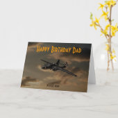 Zwarte weduwe, P61 ZWARTE WEDUWE, Gelukkige Verjaa Kaart (Gele Bloem)