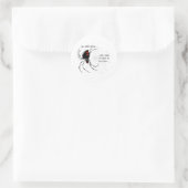 Zwarte weduwe ronde sticker (Tas)