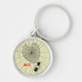 Zwarte weduwe sleutelhanger (Voorkant)