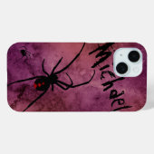 Zwarte weduwe Spider Gothic Halloween Monogram Case-Mate iPhone Case (Achterkant (horizontaal))