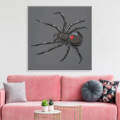 Zwarte Weduwe Spider Originele Tekenkunst Canvas Afdruk (Insitu (Woonkamer))