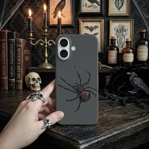 Zwarte Weduwe Spider Originele Tekenkunst iPhone 16 Hoesje