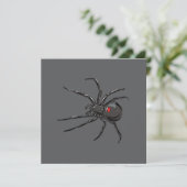 Zwarte Weduwe Spider Originele Tekenkunst Kaart (Staand voorkant)