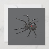 Zwarte Weduwe Spider Originele Tekenkunst Kaart (Voorkant)