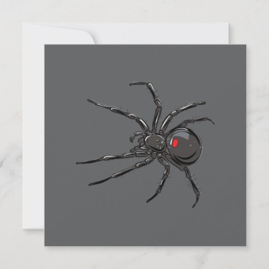 Zwarte Weduwe Spider Originele Tekenkunst Kaart (Voorkant)