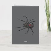 Zwarte Weduwe Spider Originele Tekenkunst Kaart (Achterkant)