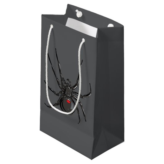 Zwarte Weduwe Spider Originele Tekenkunst Klein Cadeauzakje (Voorkant Gekanteld)