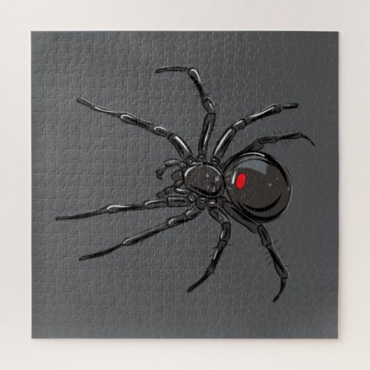 Zwarte Weduwe Spider Originele Tekenkunst Legpuzzel (Verticaal)