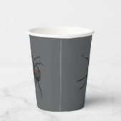 Zwarte Weduwe Spider Originele Tekenkunst Papieren Bekers (Rechts)