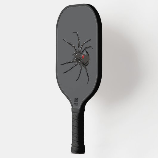 Zwarte Weduwe Spider Originele Tekenkunst Pickleball Paddle (Links)