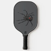 Zwarte Weduwe Spider Originele Tekenkunst Pickleball Paddle (Achterkant)