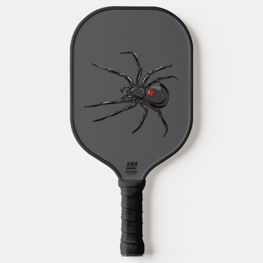 Zwarte Weduwe Spider Originele Tekenkunst Pickleball Paddle (Voorkant)