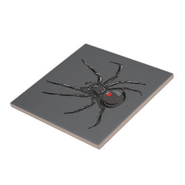 Zwarte Weduwe Spider Originele Tekenkunst Tegeltje