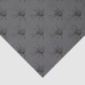 Zwarte Weduwe Spider Originele Tekenkunst Tissuepapier (Detail)