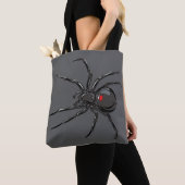 Zwarte Weduwe Spider Originele Tekenkunst Tote Bag (Dichtbij)