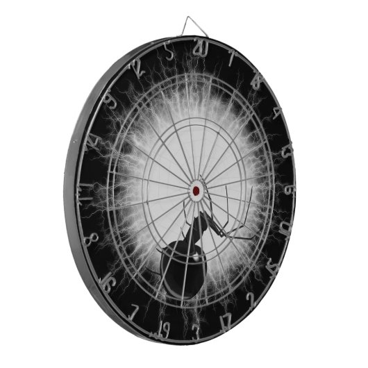 Zwarte weduwe spin dart board dartbord (Voorkant Links)