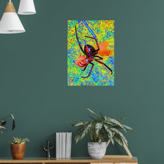 Zwarte Weduwe Spin Eet Poster (Woonkamer 1)