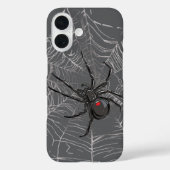 Zwarte Weduwe Spin En Spinnenweb Teken Kunst Case-Mate iPhone Case (Achterkant)