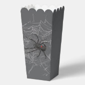 Zwarte weduwe spin en spinnenweb tekenkunst bedankdoosjes (Voorkant)