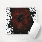 Zwarte Weduwe Spin Gothic Verfspatten Web Muismat (Met muis)