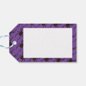 Zwarte weduwe spin halloween pixel art patroon cadeaulabel (Achterkant Horizontaal)