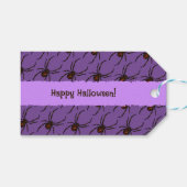 Zwarte weduwe spin halloween pixel art patroon cadeaulabel (Voorkant (Horizontaal))