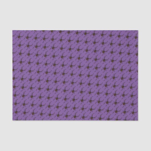 Zwarte weduwe spin halloween pixel art patroon tissuepapier (Voorkant)