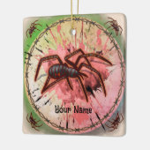 Zwarte Weduwe Spin Keramisch Ornament (Links)