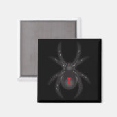 Zwarte Weduwe Spin Shirt Magneet (Voorkant / Achterkant)