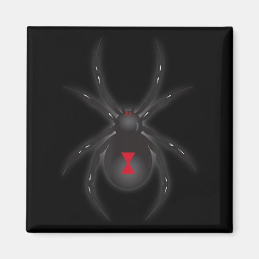 Zwarte Weduwe Spin Shirt Magneet (Voorkant)