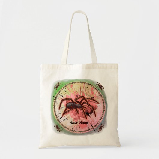 Zwarte Weduwe Spin Tote Bag (Voorkant)