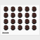 Zwarte Weduwe Spin Web Gotisch Donker Scherp Ronde Sticker (Vel)