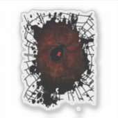 Zwarte Weduwe Spin Web Gotische Donkere Rand Mini Sticker (Voorkant)