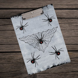 Zwarte Weduwe Spin Web Halloween Gotisch Klembord