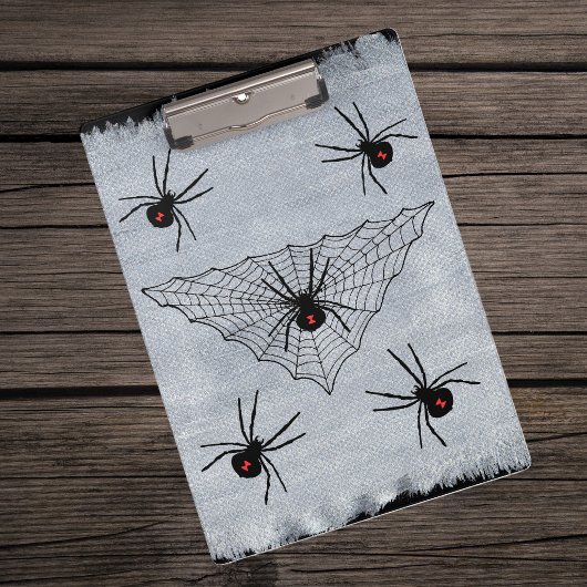 Zwarte Weduwe Spin Web Halloween Gotisch Klembord