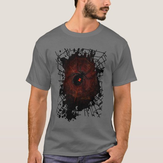 Zwarte weduwe t-shirt (Voorkant)