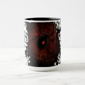 Zwarte weduwe (tekenontwerp) mok (Midden)