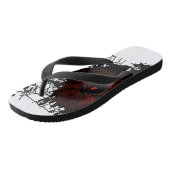 Zwarte weduwe (tekenontwerp) teenslippers (Schuin)