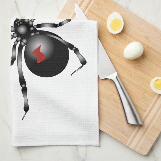 Zwarte weduwe theedoek (Quarter Fold)