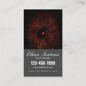 Zwarte weduwe visitekaartje (Achterkant)