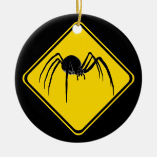 Zwarte weduwe Xing! Keramisch Ornament