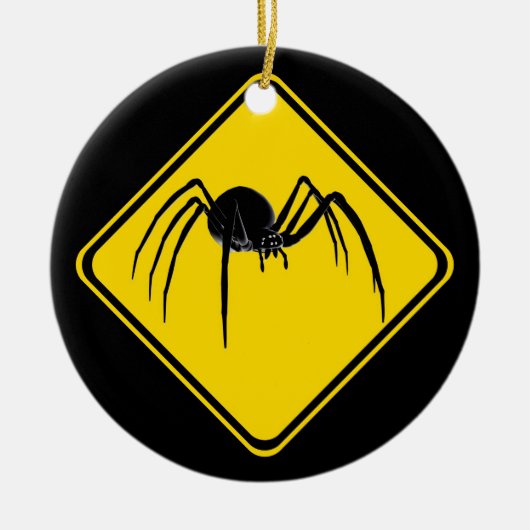 Zwarte weduwe Xing! Keramisch Ornament (Voorkant)