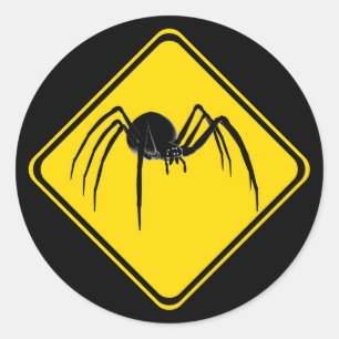 Zwarte Weduwe Xing! Ronde Sticker
